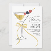 マルティニカクテルボウモダンエレガントブライダルシャワー 招待状 (正面)