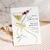 マルティニカクテルボウモダンエレガントブライダルシャワー 招待状