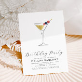 マルティニカクテルミニマエレガントリスト誕生日 招待状