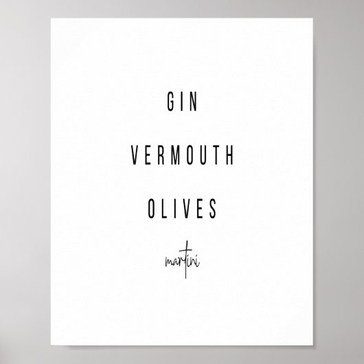 マルティニカクテルレシピ ポスター (正面)