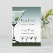 マルティニカクテル招待状テンプレート2 招待状 (スタンド正面)