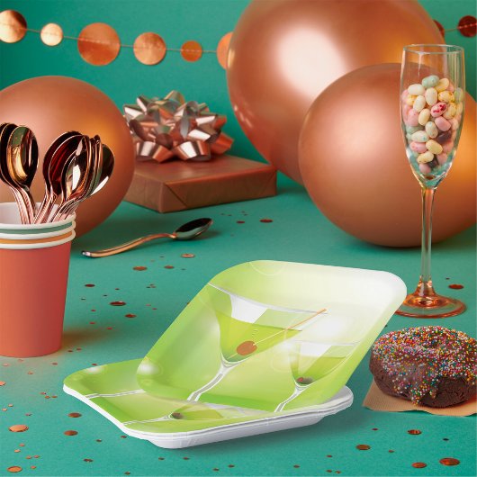 マルティニカクテル紙プレート ペーパープレート