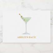 マルティニカクテル結婚式の引き出物バチェロレッテ リキュールボトルラベル (シングルラベル)