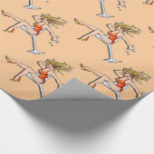 マルティニガラスの女の子2ラッピング紙 ラッピングペーパー (角)