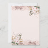 マルティニガラスハートボホフラワーズブランチ&バブーブリー 招待状 (裏面)