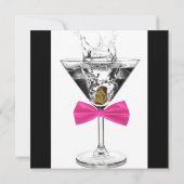 マルティニガラス女性任意の数誕生日パーティー 招待状 (裏面)