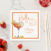 マルティニガラス60誕生日紙ナプキン スタンダードランチョンナプキン (インサイチュ)