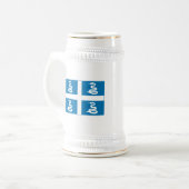 マルティニクの旗のマグ ビールジョッキ (正面左)