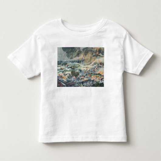 マルティニクの火山の噴火 トドラーTシャツ (正面)