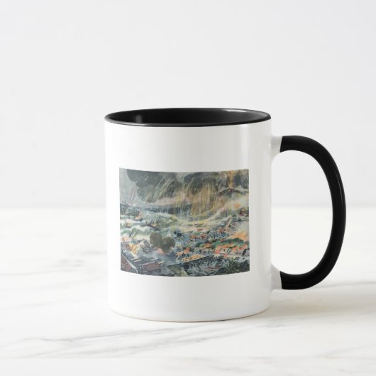 マルティニクの火山の噴火 マグカップ (右)