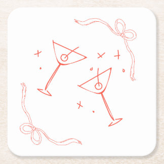 マルティニクールガールコースター スクエアペーパーコースター