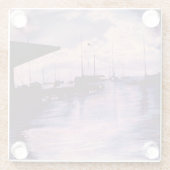 マルティニク·フォート·ド·フランス港 ガラスコースター (裏面)