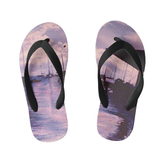 マルティニク·フォート·ド·フランス港 キッズビーチサンダル (フットベッド)