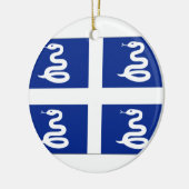 マルティニク(フランス)の旗 セラミックオーナメント (左)