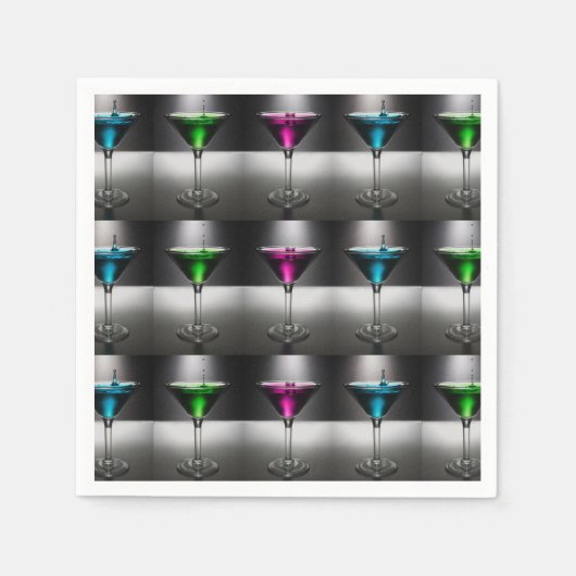 マルティニグラスカクテルパーティーナプキンス スタンダードカクテルナプキン (正面)