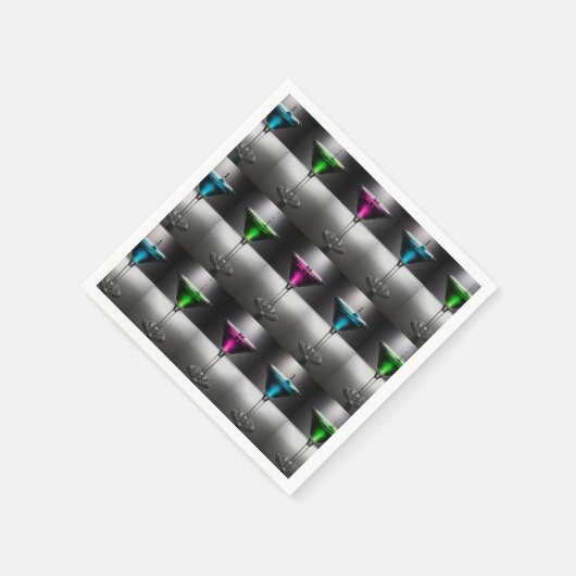 マルティニグラスカクテルパーティーナプキンス スタンダードカクテルナプキン (角)