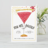 マルティニグラスクリスマスカクテルパーティー 招待状 (スタンド正面)