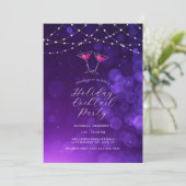 マルティニグラスホリデーカクテルパーティの招待状 招待状 (スタンド正面)