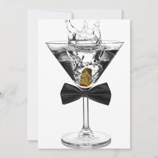 マルティニグラスマン任意の数の誕生日パーティーの招待 招待状 (正面)
