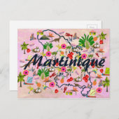 マルティニケのカルテのポストエール ポストカード (正面/裏面)