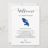 マルティニケの結婚地図のウェルカムの旅程&手紙 (正面)