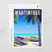 マルティニケヴィンテージバケーションビーチ ポストカード (正面/裏面)