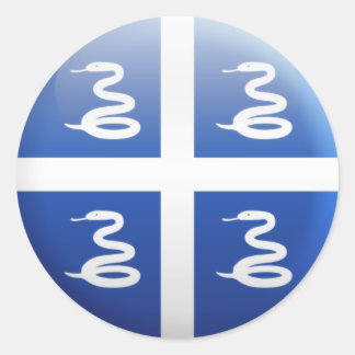 マルティニケ国旗 ラウンドシール