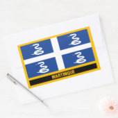 マルティニケ国旗 長方形シール (封筒)