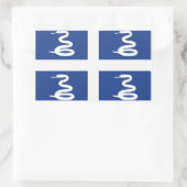 マルティニケ国旗 長方形シール (バッグ)