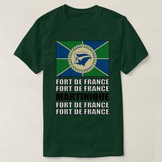 マルティニケ国旗 Tシャツ (デザイン正面)