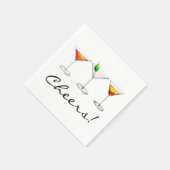 マルティニコスモマンハッタンカクテルドリンク応援 スタンダードカクテルナプキン (角)