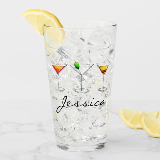 マルティニコスモマンハッタンミックスドリンクカクテル タンブラーグラス (アイス正面)