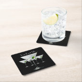 マルティニコッカトルパーティーイベントブラックコースター スクエアペーパーコースター (インサイチュ)