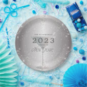 マルティニシルバーグリッターニューイヤーイブパーティー ペーパープレート (パーティー)