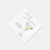 マルティニスアンドマトリモニーブライダルシャワー スタンダードカクテルナプキン (角)