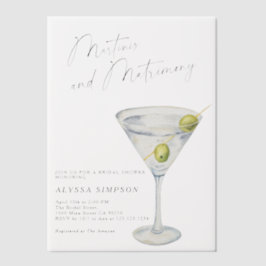 マルティニスアンドマトリモニーブライダルシャワー ベラム紙招待状