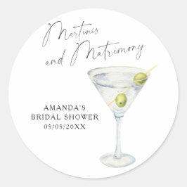 マルティニスアンドマトリモニーブライダルシャワー ラウンドシール