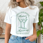 マルティニス&マトリモニーバチェロレッテ Tシャツ<br><div class="desc">このデザインは、手描きはっきりしたカクテルと緑のマルティニテーマを備えたトレンディー文字を備えている。</div>