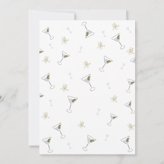 マルティニティニビットオールド大人誕生日招待状 招待状 (裏面)