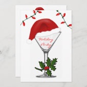 マルティニフェスティバルクモダンリスマスホリデーパーティー 招待状 (正面/裏面)