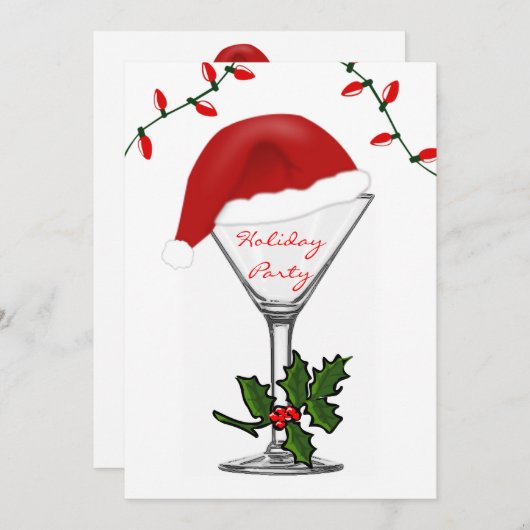 マルティニフェスティバルクモダンリスマスホリデーパーティー 招待状 (正面/裏面)