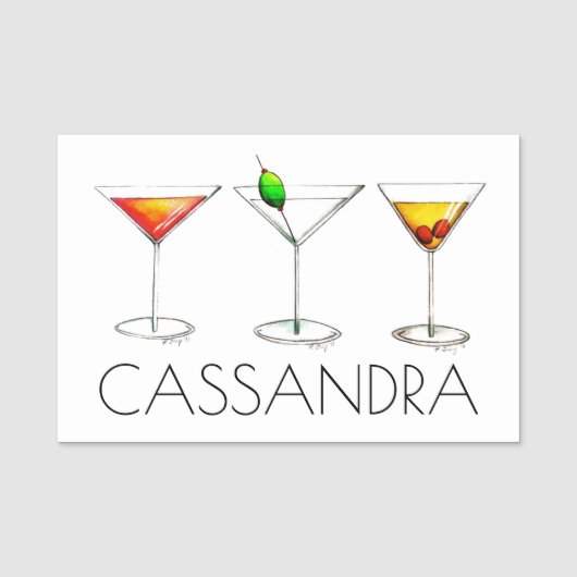 マルティニマンハッタンコスモコスモポリタンカクテルバー 名札 (正面)