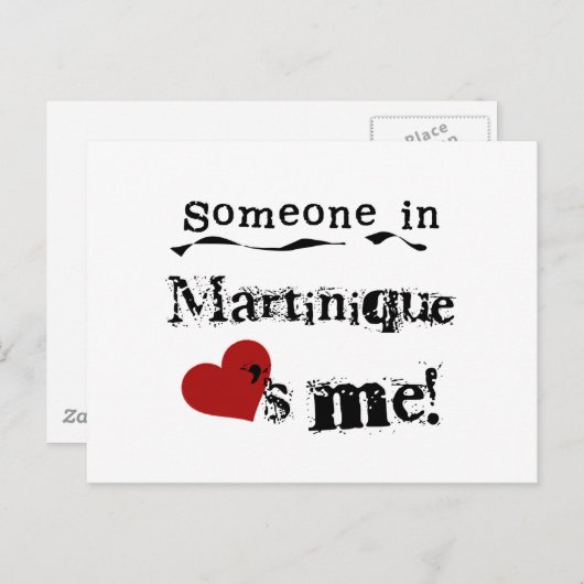 マルティニークの人は私を愛している ポストカード (正面/裏面)