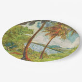 マルティニークの熱帯景観（シャルルラバル） ペーパープレート (アングル)