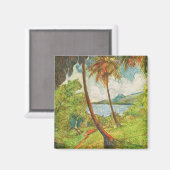 マルティニークの熱帯景観(シャルルラバル) マグネット (正面/裏面)