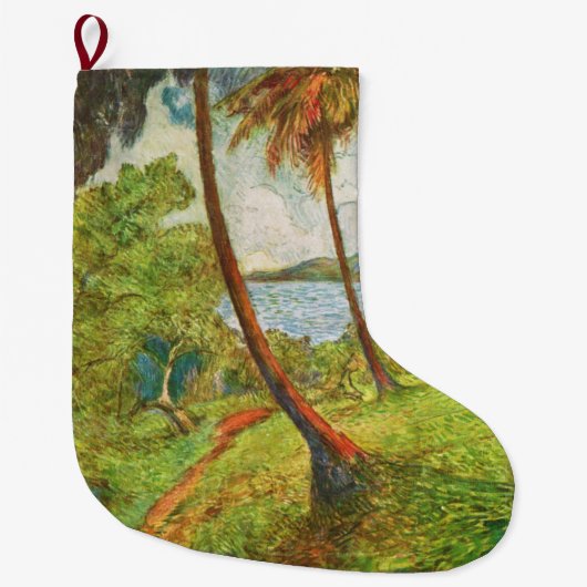 マルティニークの熱帯景観（シャルルラバル） ラージクリスマスストッキング (正面)
