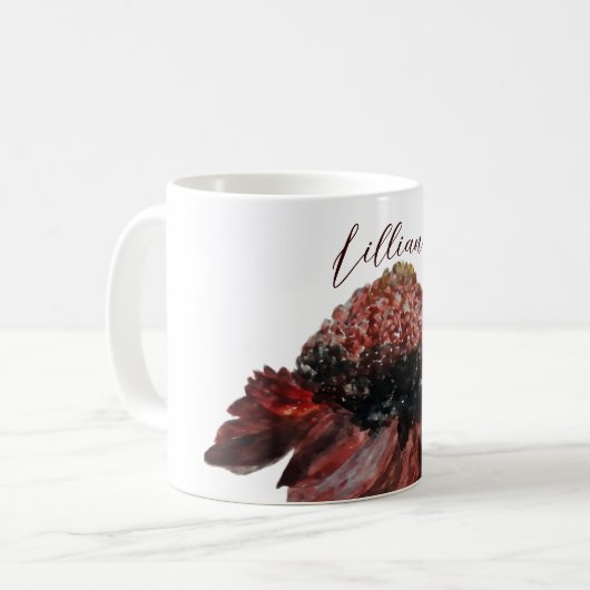 マルティニークフローラモノグラムの名 コーヒーマグカップ (正面左)