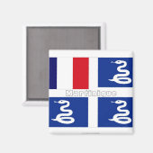 マルティニーク国旗の磁石 マグネット (正面/裏面)