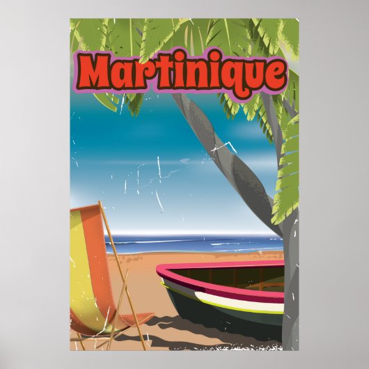 マルティニーク島のヴィンテージ旅行ポスター ポスター (正面)