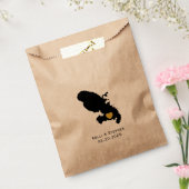 マルティニーク結婚式の引き出物トリートサックス、マップ抱き枕 フェイバーバッグ (封をした状態)